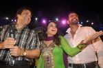 Rakhi Sawant, Govinda, Javed Jaffery with the star cast of the film The Loot at Sanjay Nirupam_s Chatt Pooja in Juhu Beach on 1st Nov 2011 (20).JPG